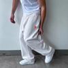 Printed Sweatpants Unisex Loose Wide Leg Trousers Casual Pants