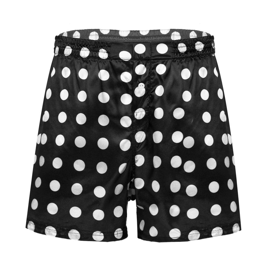 Mens Love Heart Print Soft Boxer Shorts Lightweight Loose Sports Short Pants Sleepwear Beachwear