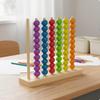 Color Matching Counting Board Early Math Learning Wooden Bead Stacker Fine Motor Skills