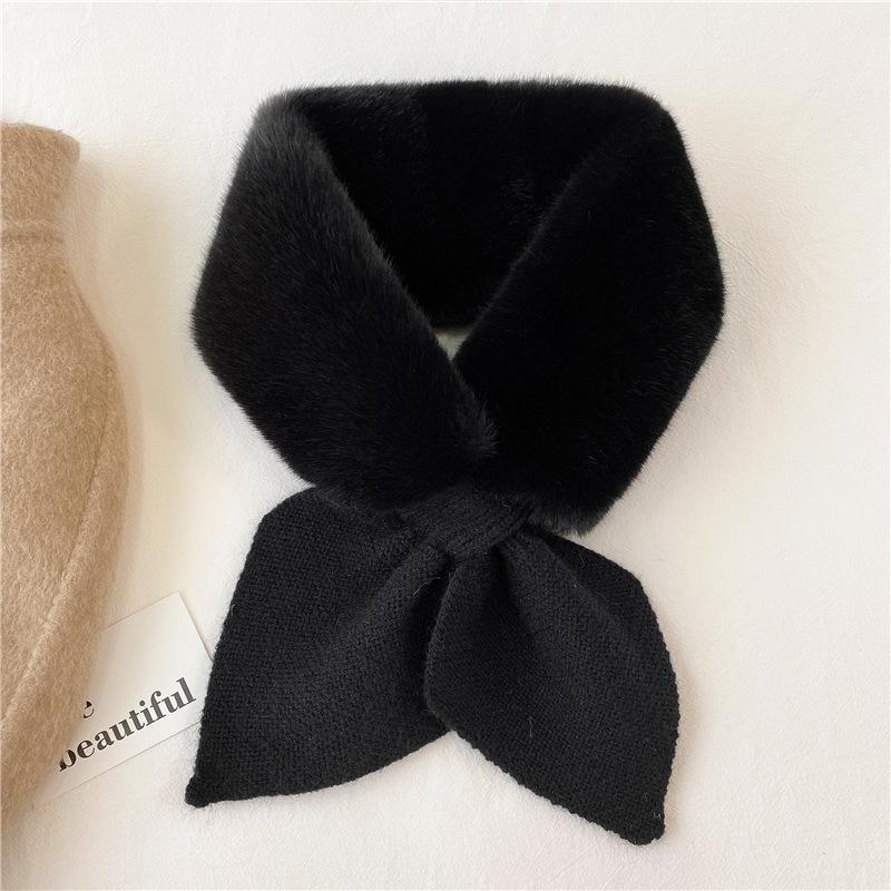 Winter Women Cross Straps Shawl Soft Neck Scarf Girls Ladies Autumn Winter Knitted Scarf Sweet  Female Scarves Winter Accessory