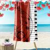 Music Notes and Piano Beach Towel Beach Towel Quick-drying for Travel Outdoor Sports Jogging Beach and Swimming