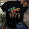Vintage 1973 Regalo Vintage Camisetas para Mujer Hombre Hombres y Mujeres