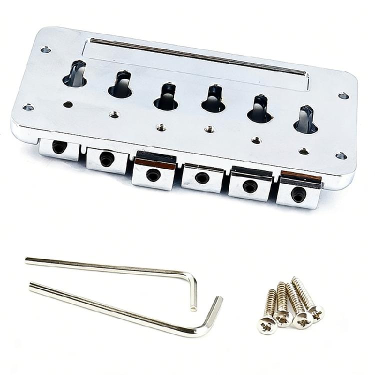 Zinc Alloy 6 String Guitar Bridge Enduring Separated Saddles 6 String Guitar Bridge For Enhanced Tone And Stability