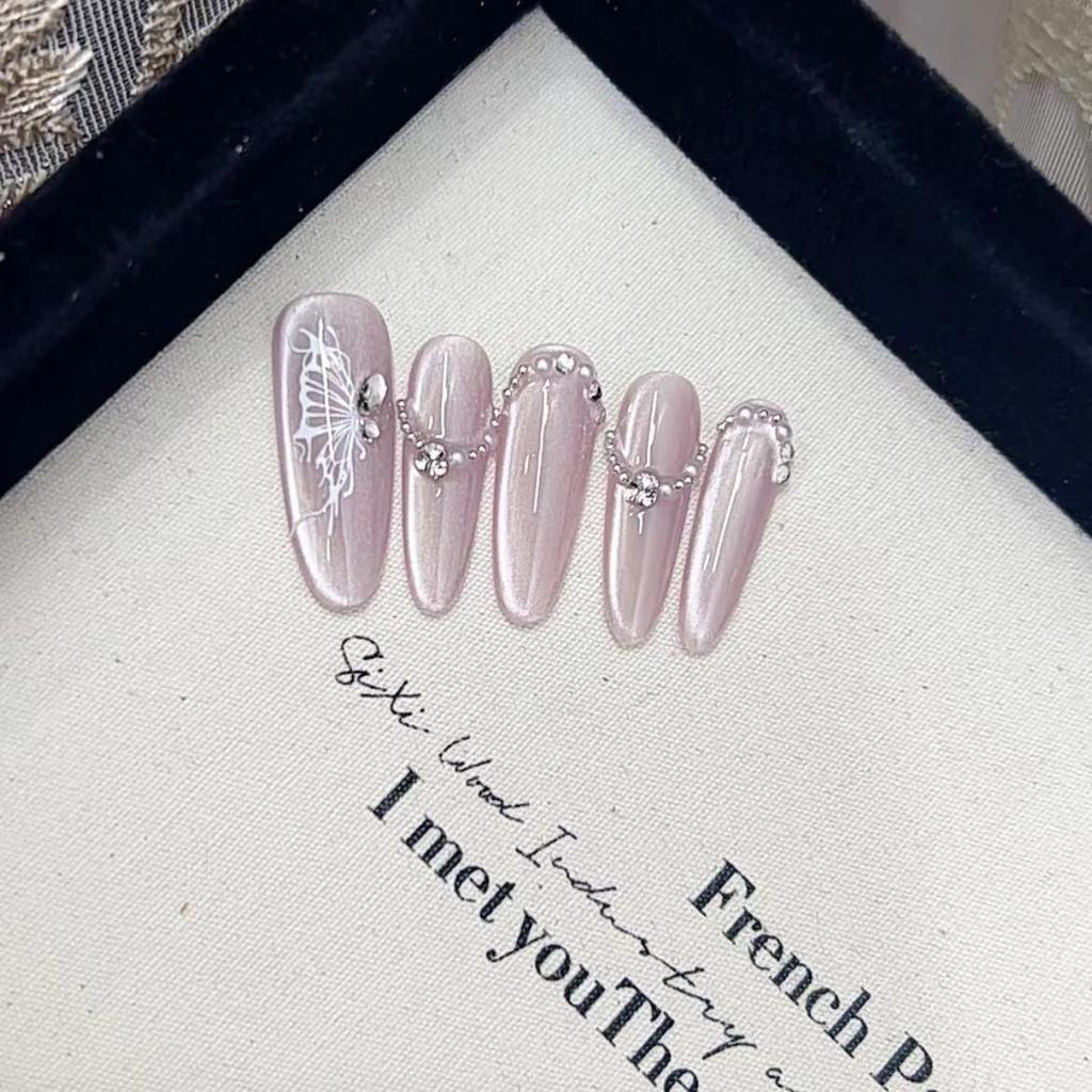 Pure Hand-made Phototherapy Wear Nail Tablets Lavender. Finished Wear Nail Art Patches.