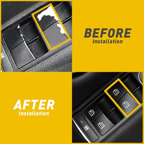 2pcs Driver Window Switch Repair Button Caps For ML Mercedes GL R W164 W251 X164