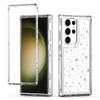 For Samsung Galaxy S23 Ultra Case Clear Acrylic TPU Hybrid Phone Cover with Laser-printed Film