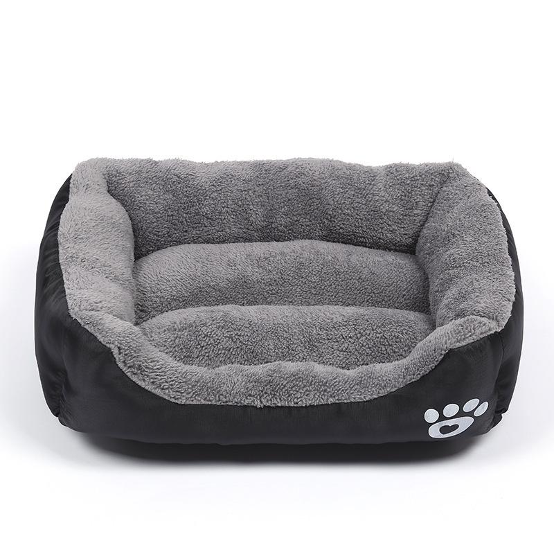 Winter Warm Semi-Enclosed Cat Mat Bed - Machine Washable, Square Pet Nest & Dog Cushion
