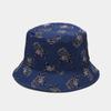 Hats men and women spring and summer new cartoon animal pattern double-sided basin hat outdoor travel sunscreen sunshade bucket hat