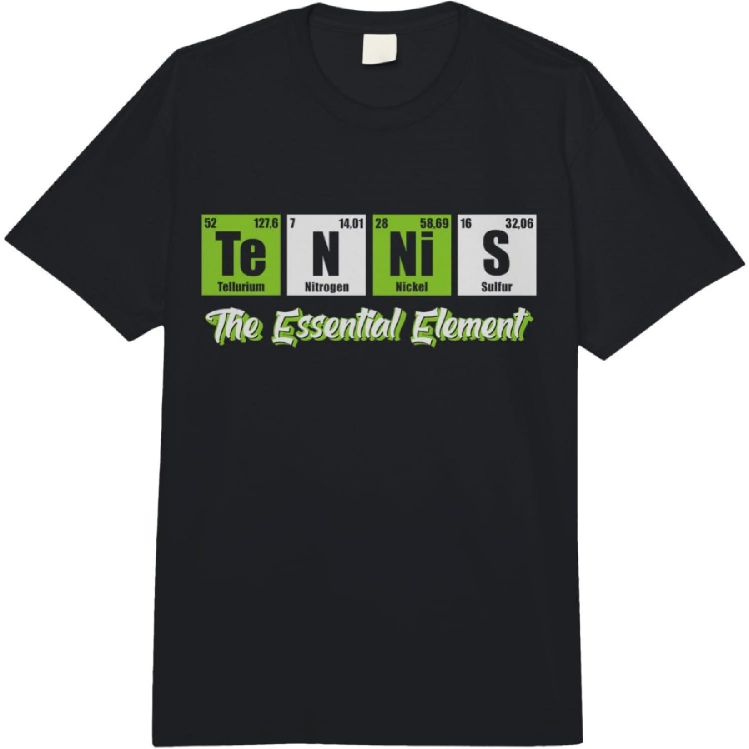 Tennis - The Essential Element _ Funny Love Tennis Comfort Colors Adult Heavyweight T-shirt(1) S