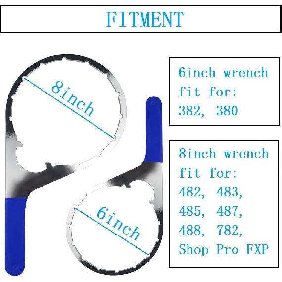 6 Inch & 8 Inch Colar/Vent Cap Fuel Filter Wrench For 380134 382 & 482 483 782 Compatible With Detroit Diesel Truck Engines Cumm Engines, Navistar