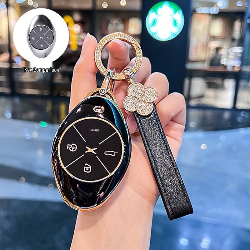 Premium Key Cover & Keychain for Xiaopeng P7, G6, New P7i, P5, G3, G3i, G9 Models