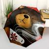 1PC Tea Bear Automatic Folding Umbrella - Compact 8-Rib Design, Durable Plastic & Iron, Lightweight for Outdoor Daily Use, Festive Gift092