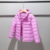 2025 Boy Girl Outerwear Teen Hooded Cotton Padded Tops Teenager Light Clothes Children Korean Puffer Jacket Zipper Warm Snowsuit