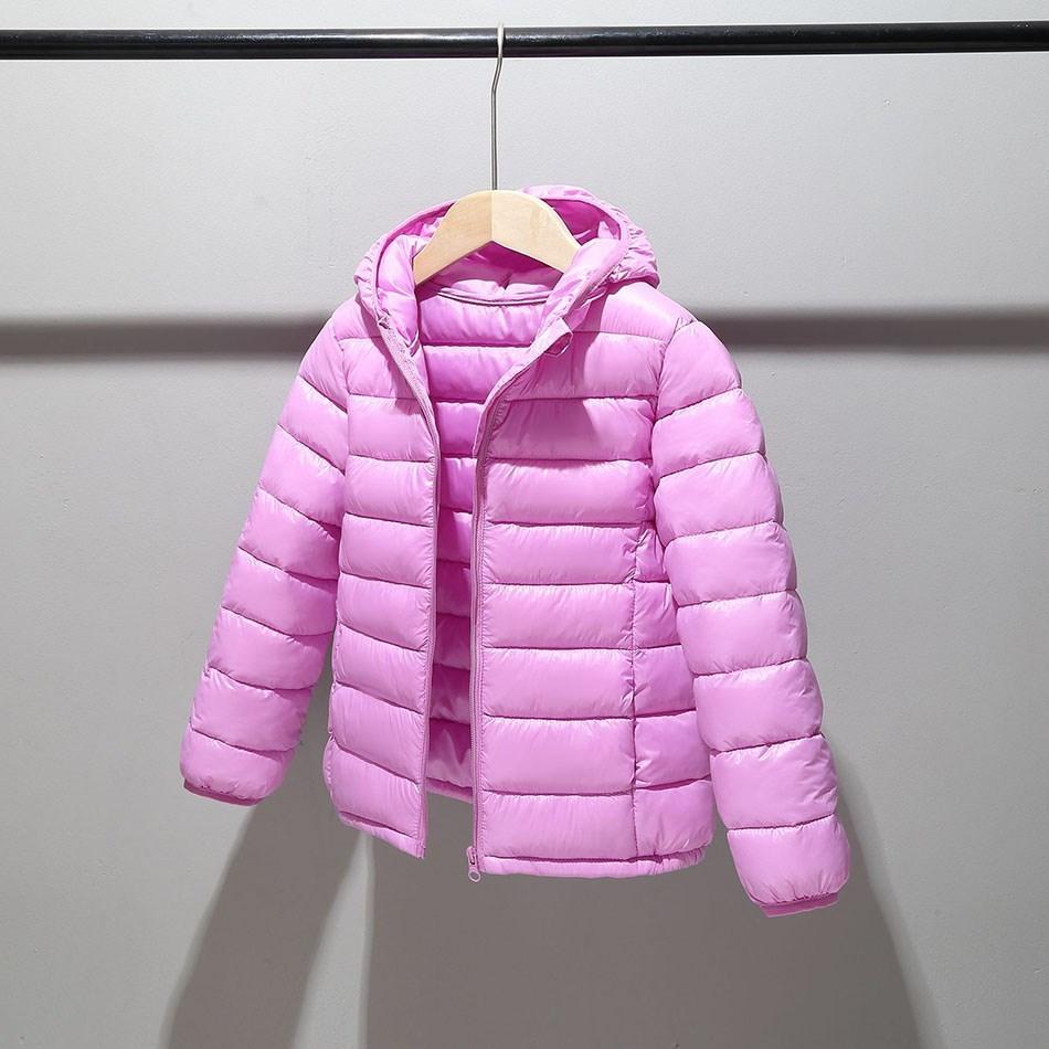 2025 Boy Girl Outerwear Teen Hooded Cotton Padded Tops Teenager Light Clothes Children Korean Puffer Jacket Zipper Warm Snowsuit