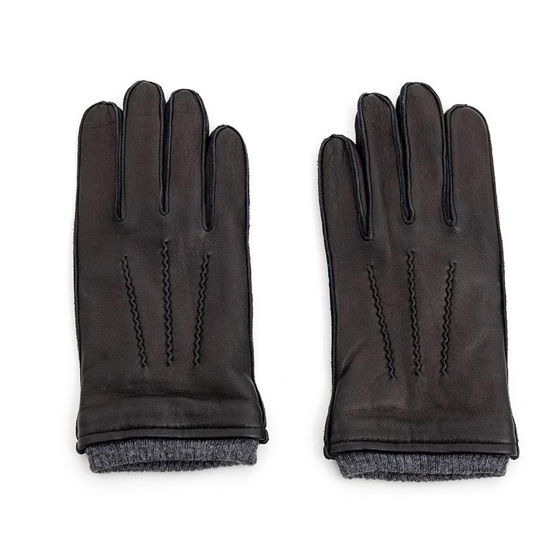 Sheepskin Genuine Leather Gloves Full Finger Warm Cycling Clothing and Fashion Accessories for Autumn and Winter