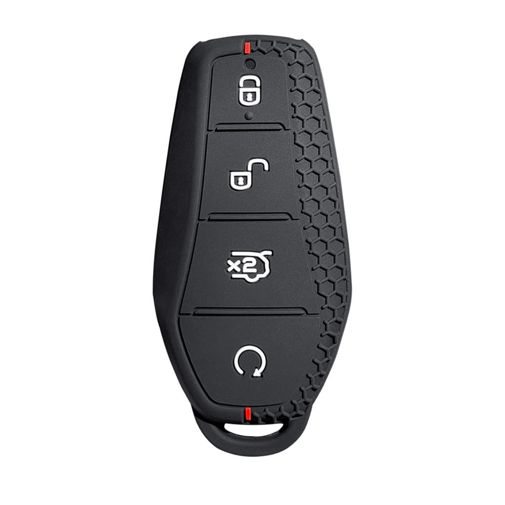 4 Buttons Silicone Car Key Cover Case Shell Keyring For Byd Song Pro Han Ev Max Tang Dm Qin Plus Yuan Dolphin E2