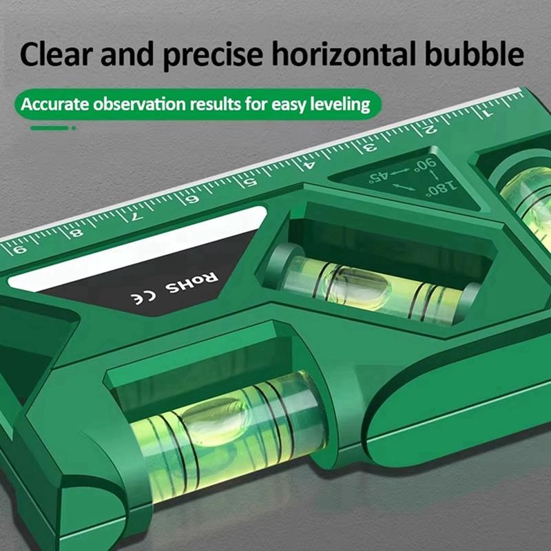 AB34-BAOLIAN Mini Level High Precision Horizontal Vertical Measurement Metric Ruler Protractor Home Portable Magnetic Pocket Lev