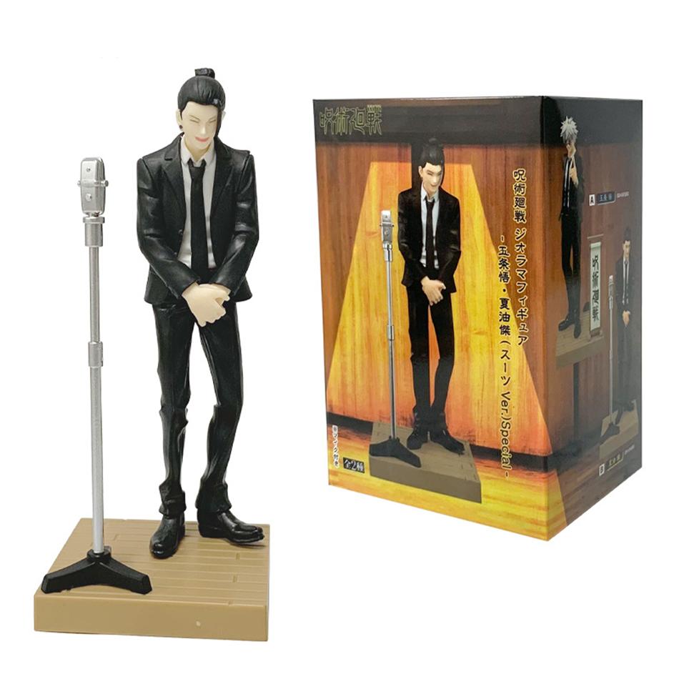 Nowa figurka Anime Jujutsu Kaisen 17cm Garnitur Gojou Satoru Figurka Akcji Przystojny Mężczyzna w Garniturze Figurka Geto Suguru Model Kolekcjonerski PVC