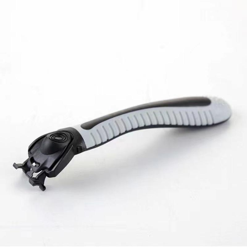 6-Layer Ultra-Thin Men's Razor with Replaceable Anti-Scratch Heads