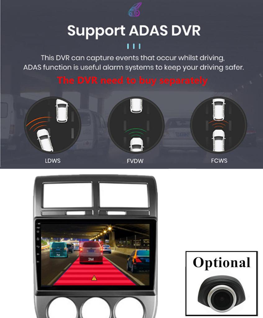 10.1''  Car Stereo Radio Mirror Link OBD RDS For Jeep Compass 2007-09