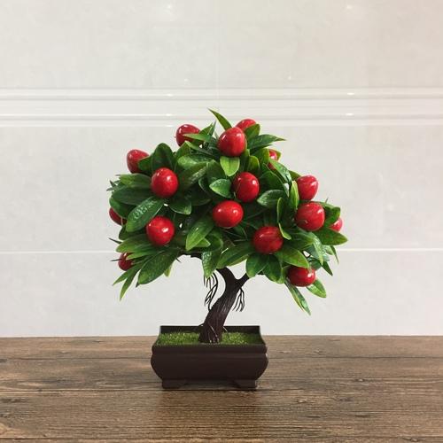 Artificial Fruit Potted Tree Bonsai Living Room Tabletop Decoration Dining Room Green Plant Fake Flower Decoration