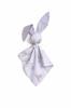 Soft Cuddly Toy Doudou Blanket Bunny Made of Cotton - Geese / Gray