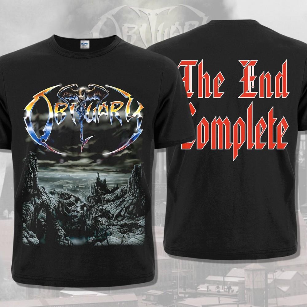 

Футболка с некрологом, Конец Завершён (1992). Брутальный дэт-метал. XL