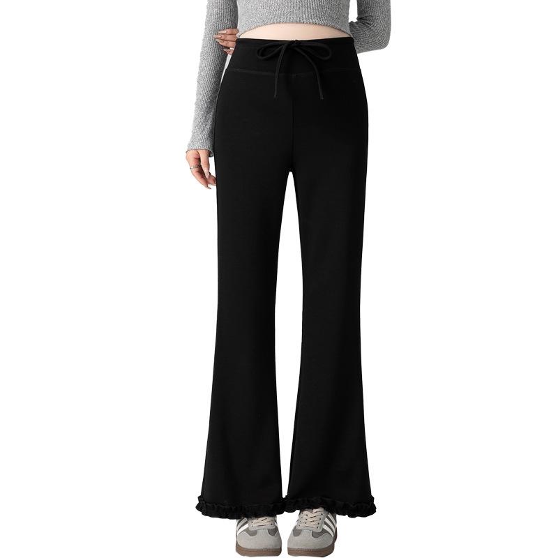 Trendy Spring Maternity Lace Flared Pants - Slimming & Casual Fit