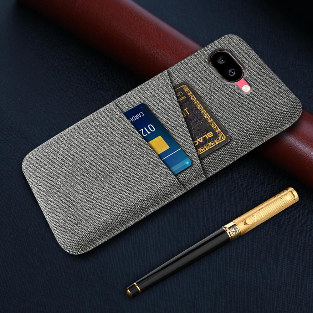 For Google Pixel 9a Case Cloth+Hard PC Phone Cover with Dual Card Slots
