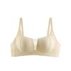 Gathering Bra Women's One-piece Cup with V-neck Support Half Cup Underwear Women's Seamless Bra Without Underwire Sexy Bra Without Underwire