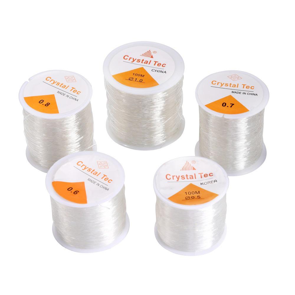 DIY Crystal Beading Line: Transparent Elastic Jewelry Cord for Bracelets & Beads