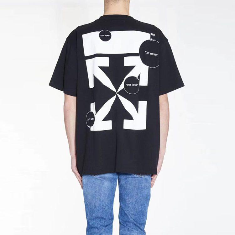 OFF WHITE Oversized Cut Here Arrows T Shirt OMAA038F20FAB0081001