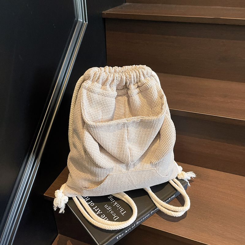 Backpack Women Small Wings Hoodies Fashi Simple Backpack String Girls Bag