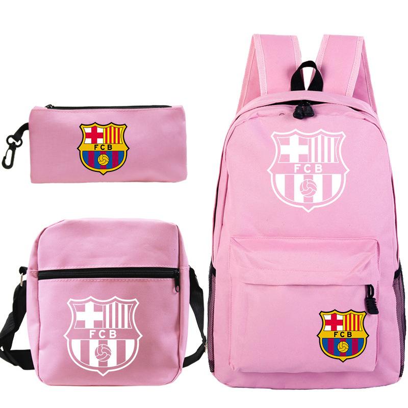 Student Backpack Set of 3 Star Player Print Oxford Cloth Bookbag Shoulder Bag Pencil Case Combo Large Capacity School Bag Gift for Teens