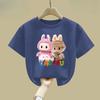 Children's Pure Cotton T-shirt - Summer Girls' Fashionable Short-sleeved Top