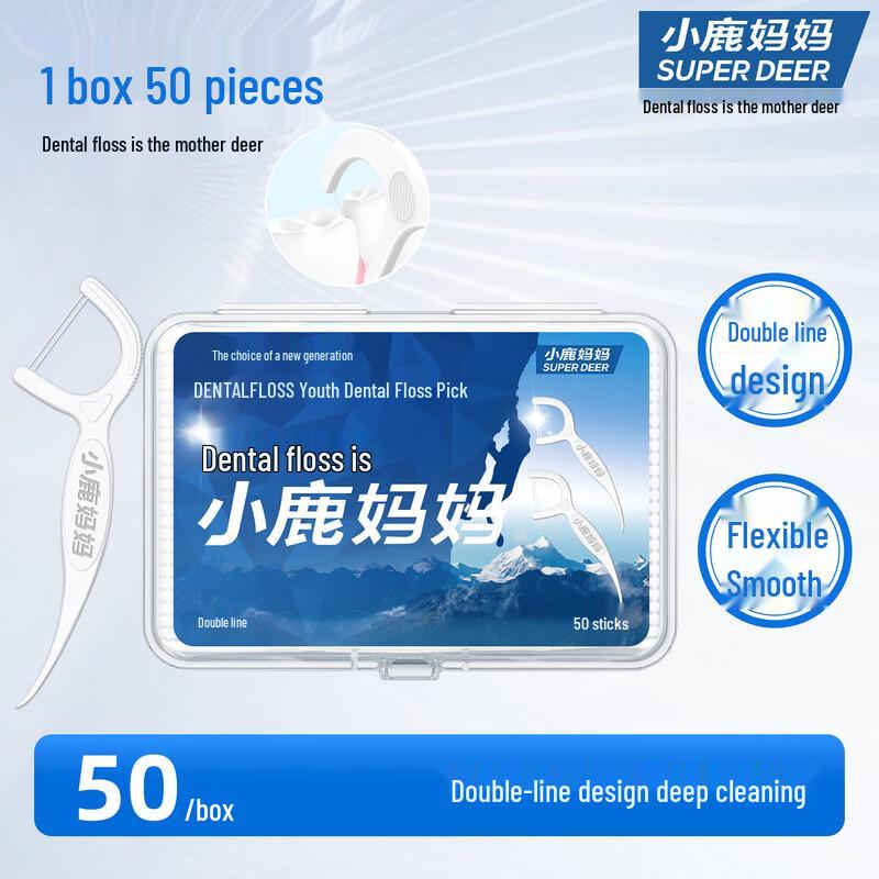 Fawnmum Dual-Line Dental Floss Sticks