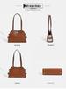 2025 Women's High-End Cowhide Dumpling Bag - Versatile Solid Color Shoulder Bag
