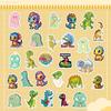 Cartoon Animal Series Graffiti Stickers Ins Style Children's Cute Hand Account Stickers Pvc Waterproof Creative Stickers