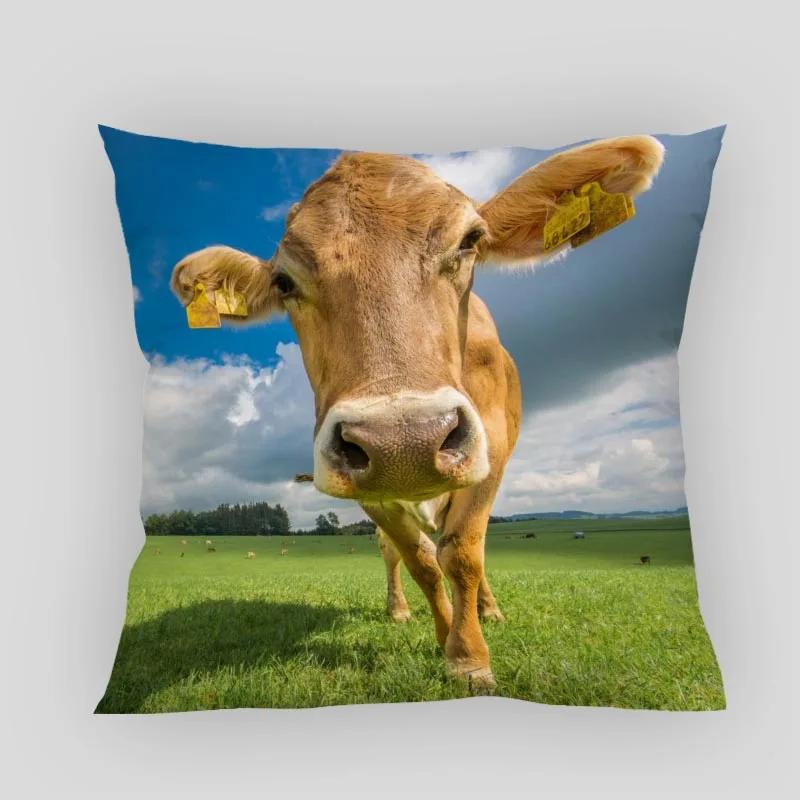 Animals Cow Pillow Cover Customize Pillowcase Modern Home Decorative Pillow Case For Living Room 45X45cm,40X40cm