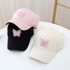 Butterfly Pink Kids Baseball Cap With Sun Protection And Breathable Polyester For Summer Outdoor Use