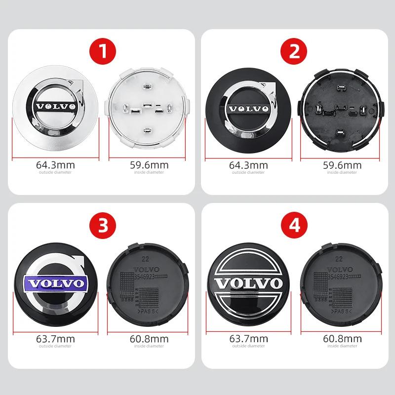 4 Stück 64MM Auto Radnabenkappen Nabenkappe Emblem Auto Zubehör für Volvo Rdesign AWD C30 C70 S40 S60 S70 S80 S90 V40 V50 XC60