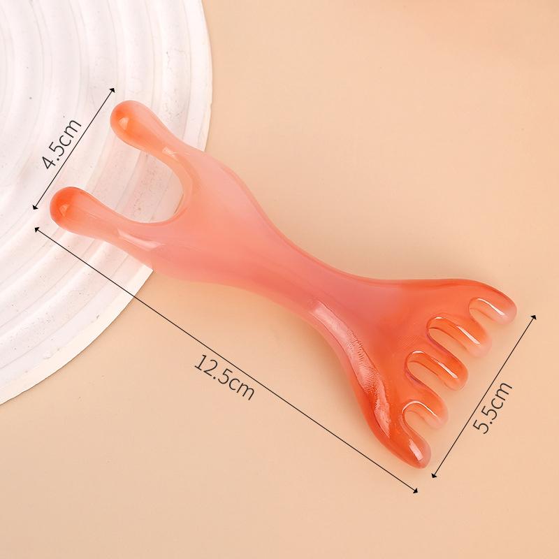 Head Scalping Massage Tool Comb For Hair Head Face Eye Neck Plastic Body GuaSha Tool Relieve Stres Promote Lymphatic Circulation