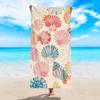 1pc Shell Pattern Printed Beach Towel, Ultra-fine Fiber Beach Towel, Sports Towel, Beach, Pool Vacation Bathroom Decoration