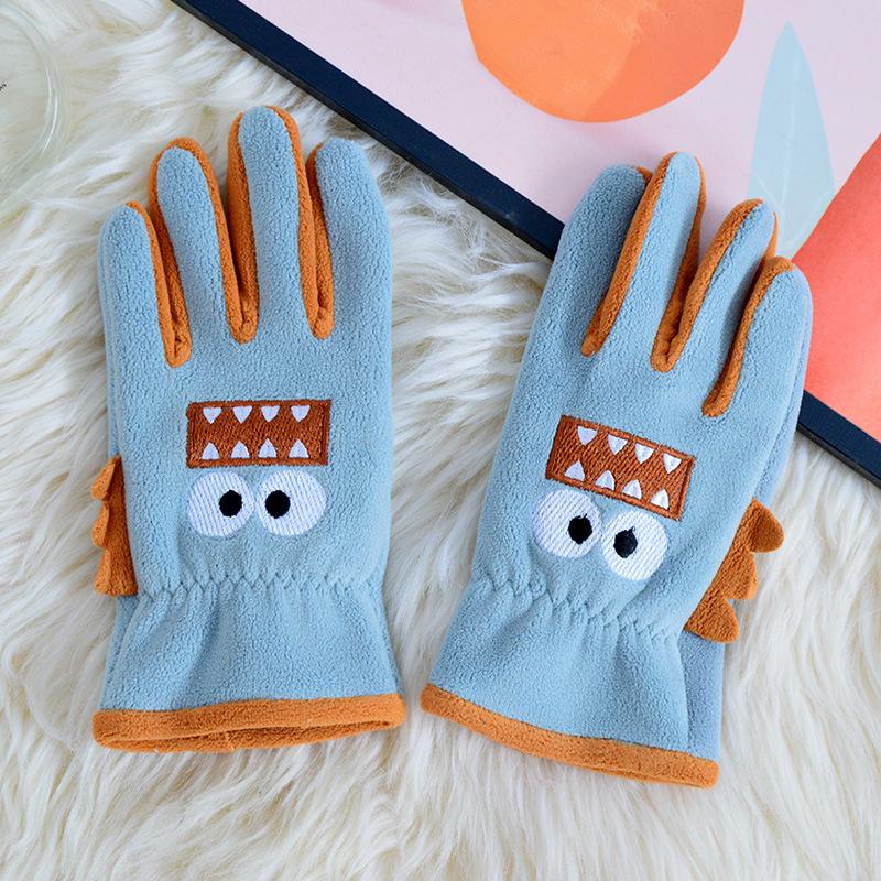 Süße Cartoon Kinder Winter Warme Handschuhe Polarfleece Verdickt Mädchen Jungen Vollfinger Fäustlinge Für Kinder Outdoor-Handschuhe