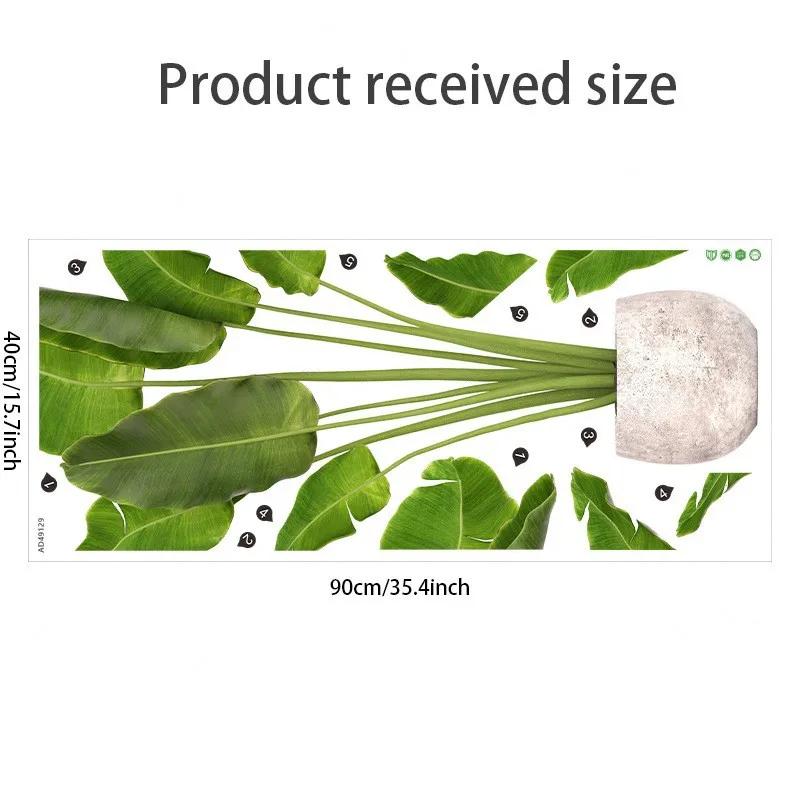 

Водонепроницаемые самоклеящиеся зеленые наклейки для стен в горшках для растений, наклейки для украшения стен в спальне и гостиной