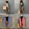 Rayon Tie-Dye Cardigan Beach Dress - Bikini Cover-Up & Sun Protection for Vacation