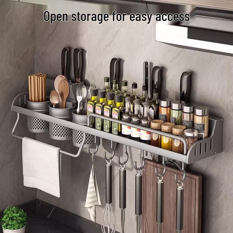 Multifunktionales Wandmontiertes Küchen-Organizer-Regal