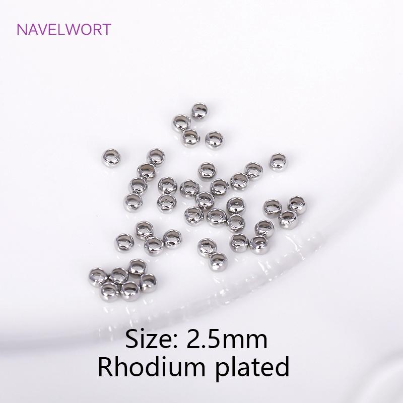 

2/2.5/3mm Brass 18K Gold Plated Ball Crimp Beads,Stopper For Beads,Stopper End Beads DIY Jewelry Making Wholesale 100 pieces