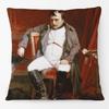 Oil Painting The Emperor Napoleon Cushion Covers European Neoclassicism Retro Vintage Portrait Pillow Case