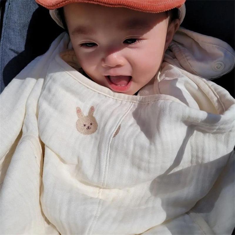Multifunctional Infant Baby Carriers Blanket Cute Cartoon Korean Anti-mosquito Windproof Stroller Blanket Newborn Shawl Blanket